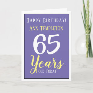 Happy Birthday 65 Years Old Card