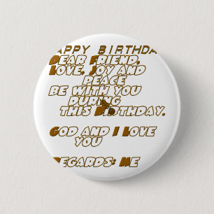 Happy Birthday 6 Cm Round Badge