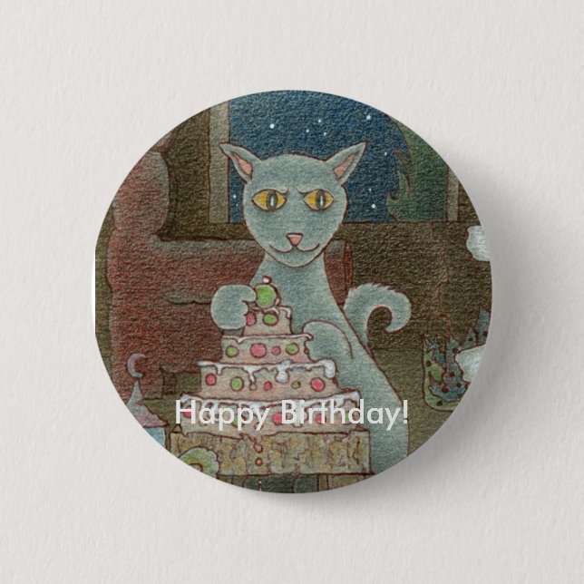 Happy Birthday! 6 Cm Round Badge (Front)