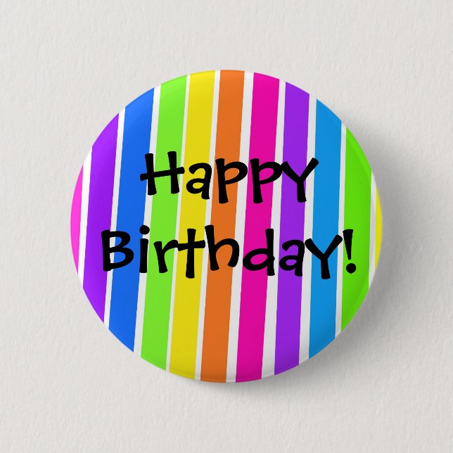Happy Birthday! 6 Cm Round Badge (Front)
