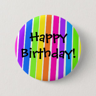 Happy Birthday! 6 Cm Round Badge