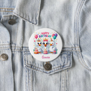 HAPPY BIRTHDAY 7.5 CM ROUND BADGE
