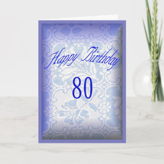 Happy Birthday 80 years old Card