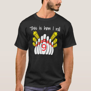 Happy Birthday 9 Year Old Bowling Birthday Party F T-Shirt
