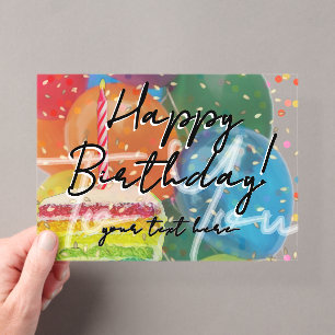 Happy Birthday Acrylic Invitation