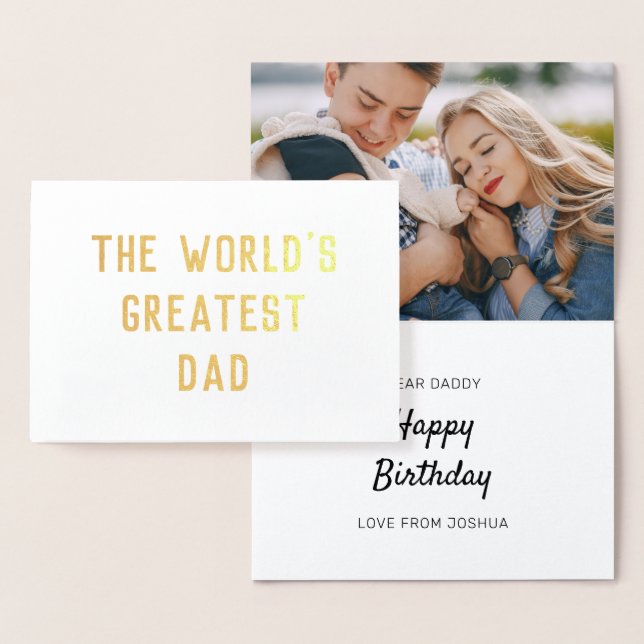 Happy Birthday | Add Your Own Photo Foil Card (Display)