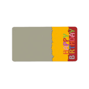 Happy Birthday Address Label