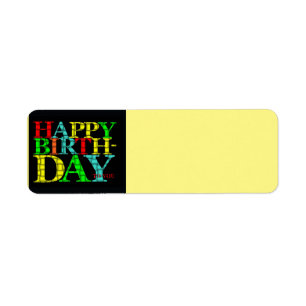 Happy Birthday Address Label Return Address Label