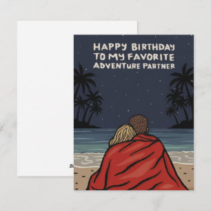 Happy Birthday Adventure Partner Romantic Card