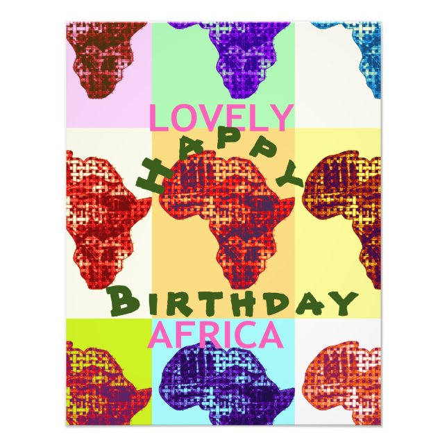 Happy Birthday Africa Photo Print (Front)
