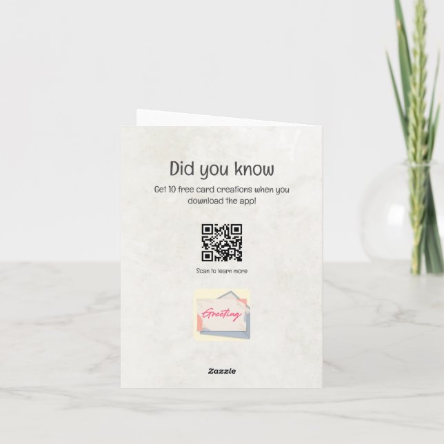 "Happy Birthday" Ai Greeting Card (Back)