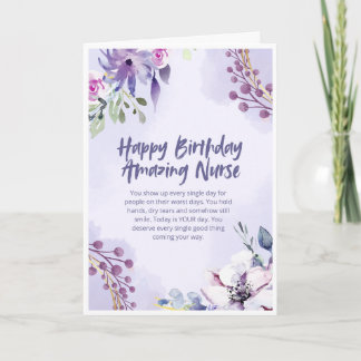 Happy Birthday Amazing Nurse Card — Nurse Birthday