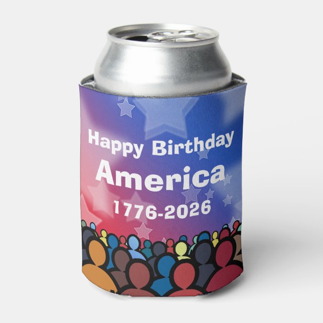Happy Birthday America 1776 to 2026 Can Cooler (Can Front)