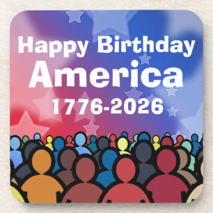 Happy Birthday America 1776 to 2026 Coaster