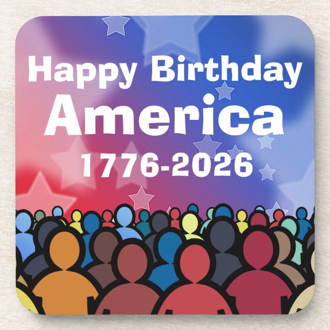 Happy Birthday America 1776 to 2026 Coaster (Front)