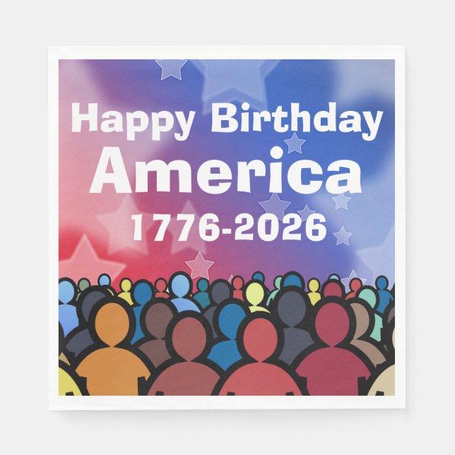 Happy Birthday America 1776 to 2026 Napkin (Front)