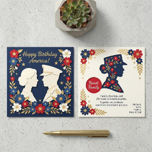 Happy Birthday America 250th Anniversary Family Card