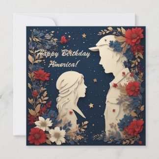 Happy Birthday America 250th Anniversary Family  Card