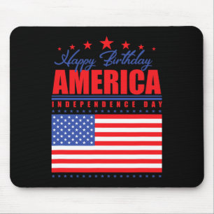 Happy Birthday America Independence Day July 4th Mouse Pad