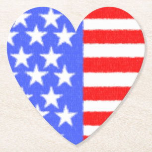 Happy  Birthday America Paper Coaster