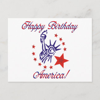 Happy Birthday America Postcard