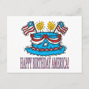 Happy Birthday America Postcard