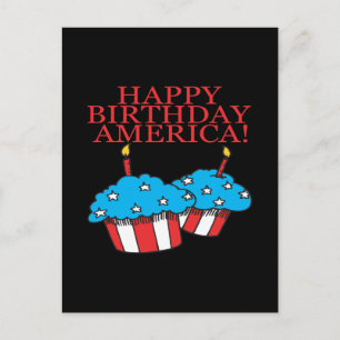 Happy Birthday America Postcard