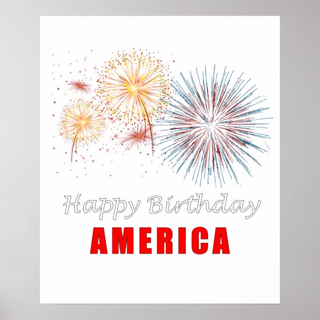Happy Birthday America Poster (Front)