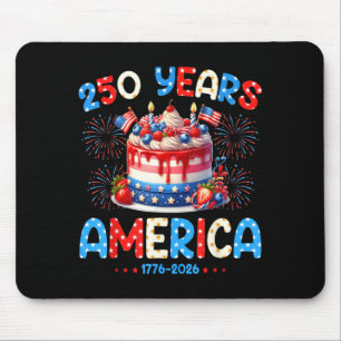 Happy Birthday America USA 250 Years Women Kids Mouse Pad