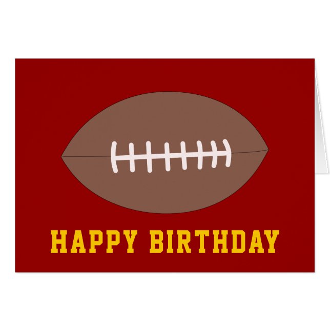 Happy Birthday American Football/Rugby (Front Horizontal)