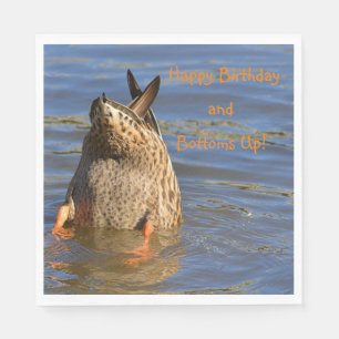 Happy Birthday and Bottoms Up Napkin
