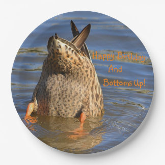 Happy Birthday and Bottoms Up Paper Plate
