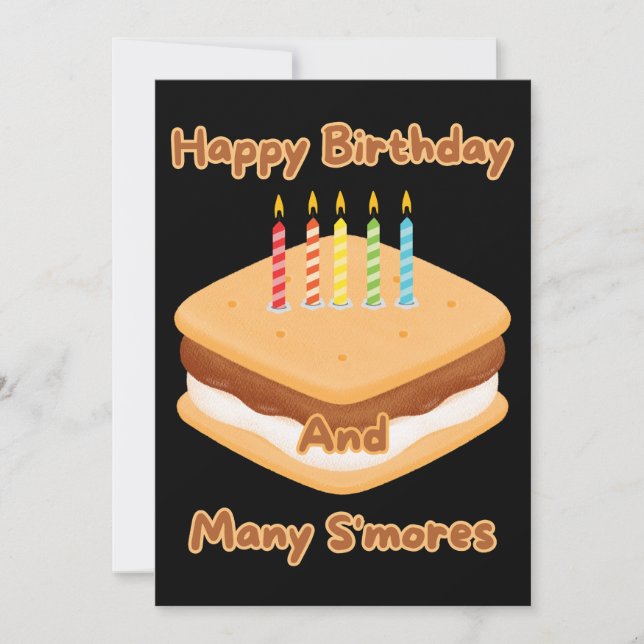 Happy Birthday And Many S'mores Invitation (Front)