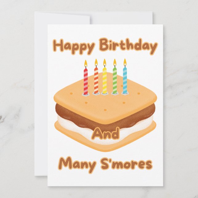 Happy Birthday And Many S'mores Invitation (Front)