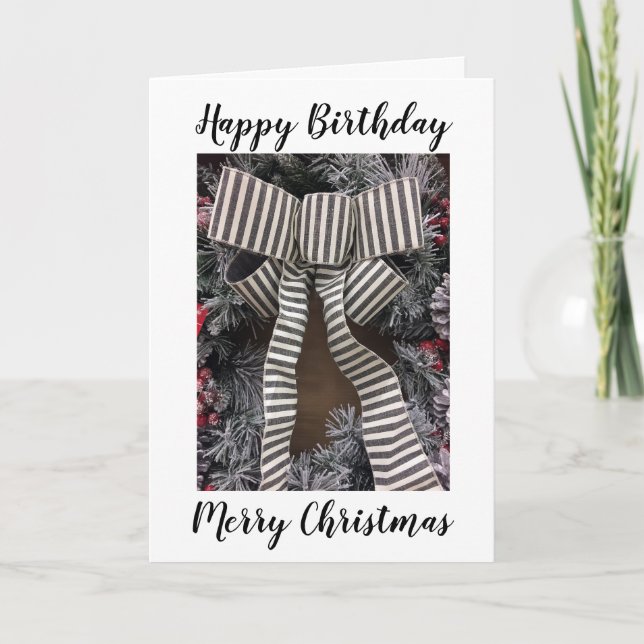 ***HAPPY BIRTHDAY AND MERRY CHRISTMAS*** SPECIAL U HOLIDAY CARD (Front)