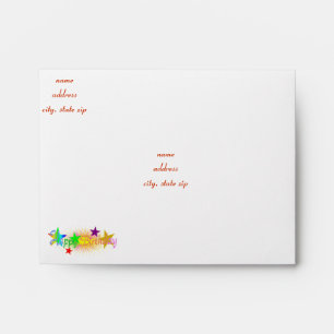 Happy Birthday and Stars - Envelope