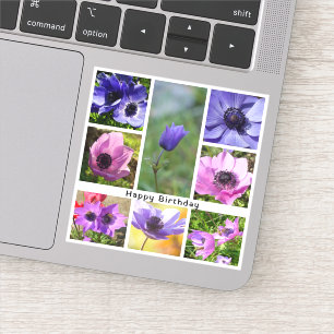 Happy Birthday Anemone Photo Collage
