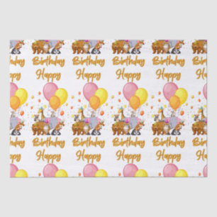 Happy Birthday Animal Collection Tissue Paper