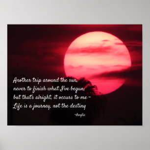 Happy Birthday - Another Trip Around the Sun Poster