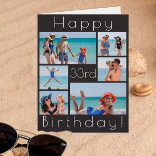 Happy Birthday Any Age Photo Collage Birthday Card
