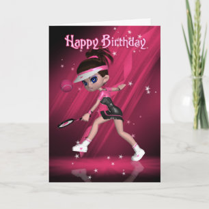Happy Birthday - Anyone For Tennis? Card