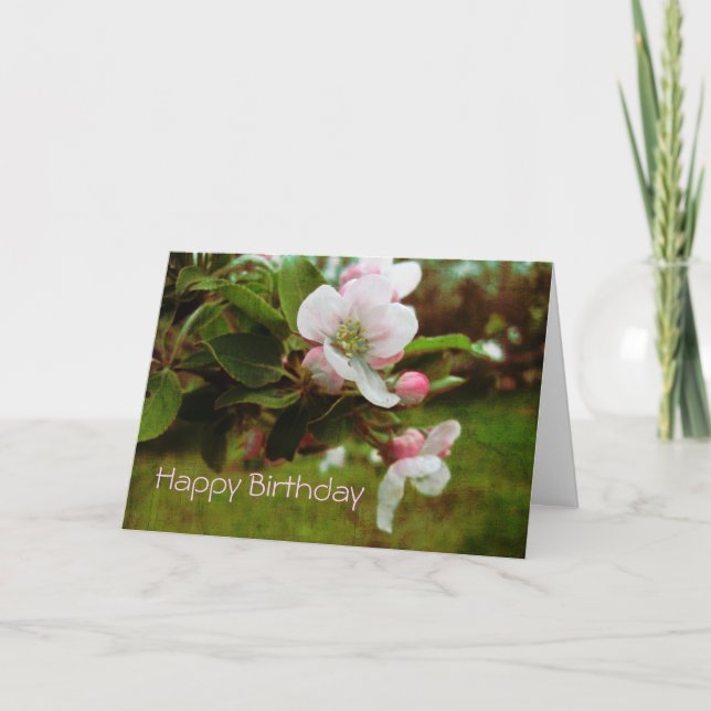 Happy Birthday - Apple Blossums Card (Front)