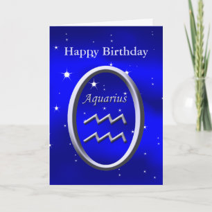 Happy Birthday Aquarius Greeting Card