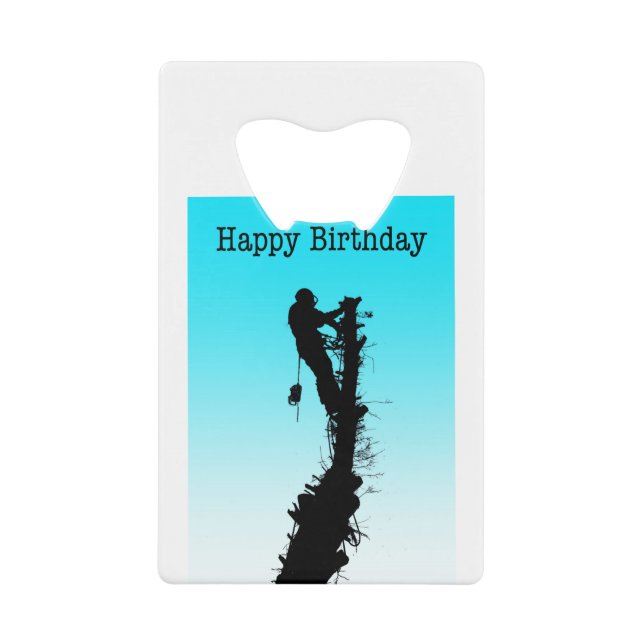 Happy Birthday Arborist Tree Surgeon Rigging Tree (Front)