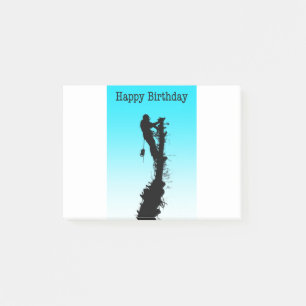 Happy Birthday Arborist Tree Surgeon Rigging Tree Post-it Notes