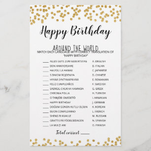 Happy Birthday around the world Birthday Game