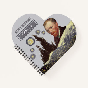 HAPPY BIRTHDAY Artistic VanGogh Fan Notebook