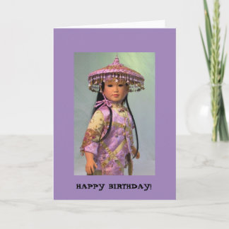 Happy Birthday Asian Doll Card