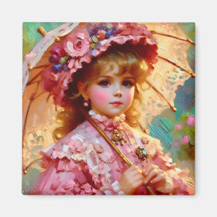 ~ HAPPY BIRTHDAY ~Attractive Vintage Girl ~ Magnet