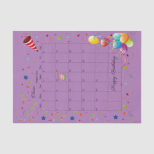 Happy Birthday August 2022 Tissue Paper